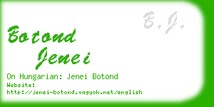 botond jenei business card